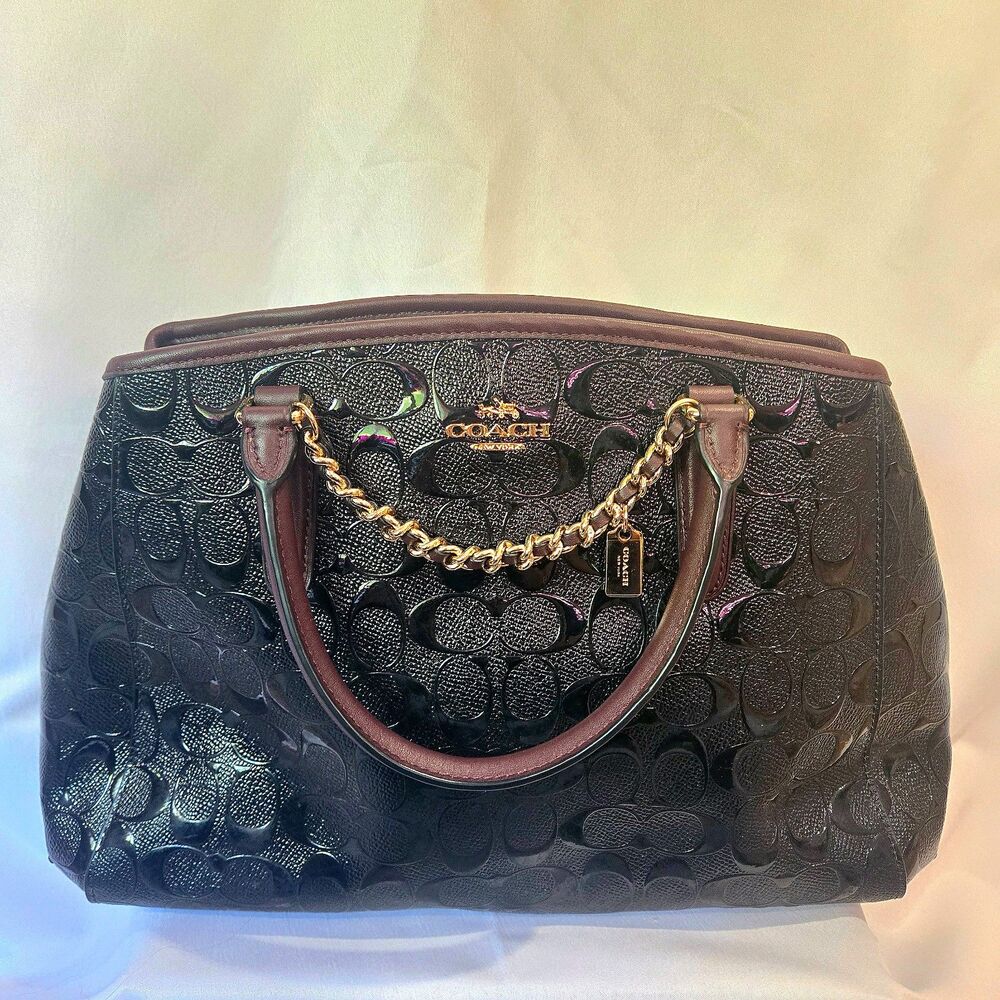 Coach Margot Carryall in Signature Debossed Patent Leather